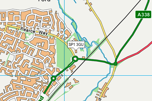 SP1 3GU map - OS VectorMap District (Ordnance Survey)