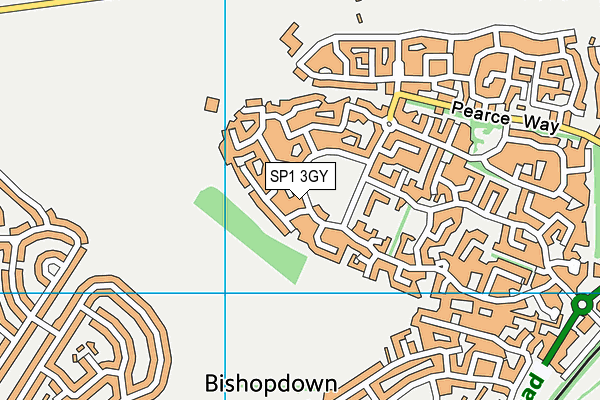 Hampton Park Pavilion map (SP1 3GY) - OS VectorMap District (Ordnance Survey)