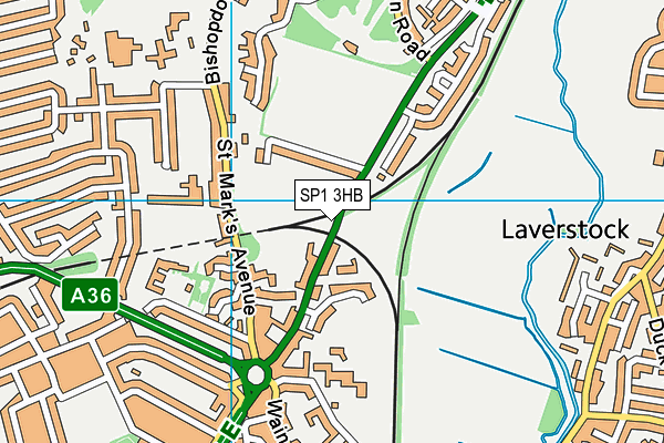 SP1 3HB map - OS VectorMap District (Ordnance Survey)