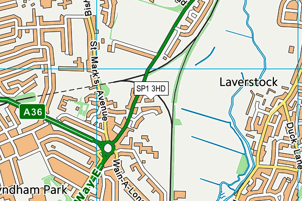 SP1 3HD map - OS VectorMap District (Ordnance Survey)