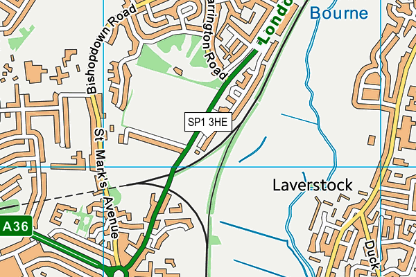 SP1 3HE map - OS VectorMap District (Ordnance Survey)