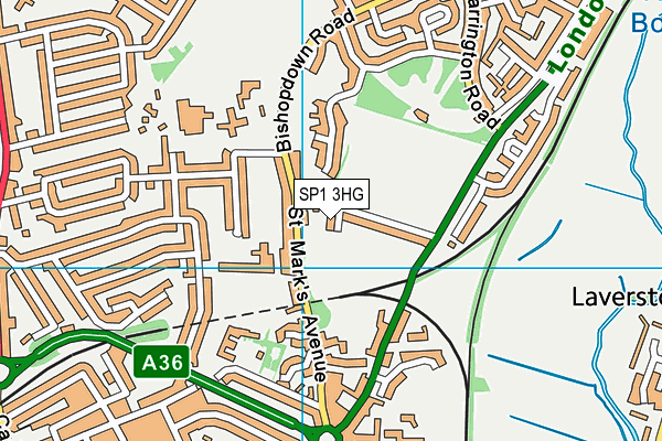 SP1 3HG map - OS VectorMap District (Ordnance Survey)