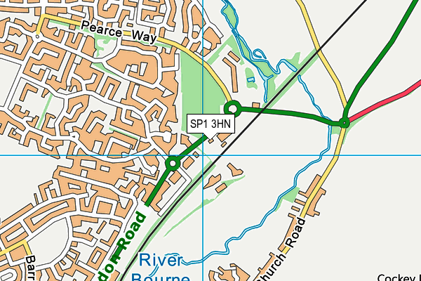 SP1 3HN map - OS VectorMap District (Ordnance Survey)