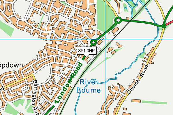 SP1 3HP map - OS VectorMap District (Ordnance Survey)