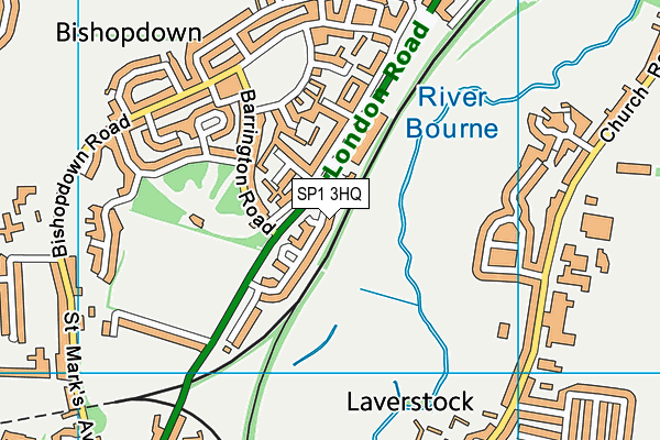 SP1 3HQ map - OS VectorMap District (Ordnance Survey)