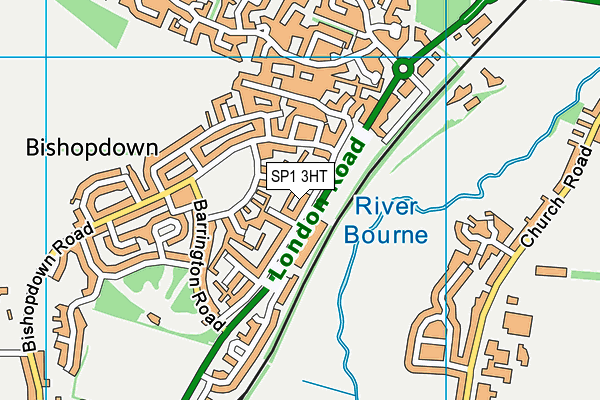 SP1 3HT map - OS VectorMap District (Ordnance Survey)