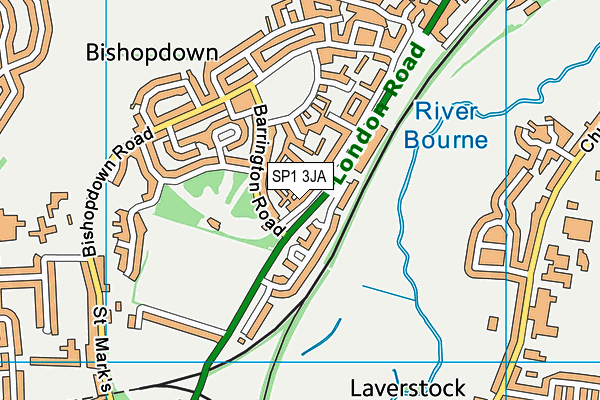 SP1 3JA map - OS VectorMap District (Ordnance Survey)