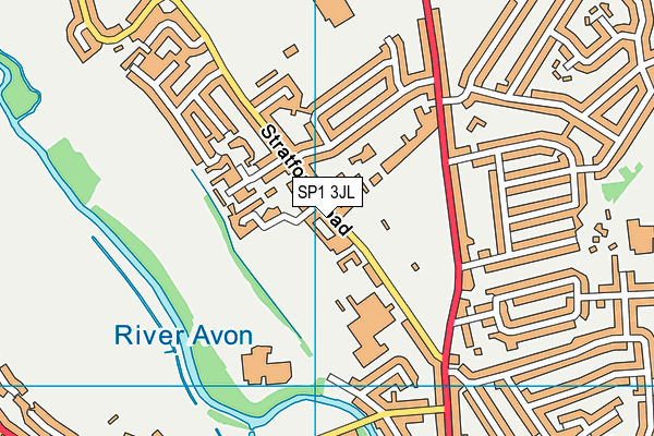 SP1 3JL map - OS VectorMap District (Ordnance Survey)