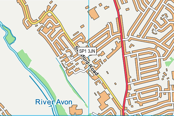 SP1 3JN map - OS VectorMap District (Ordnance Survey)
