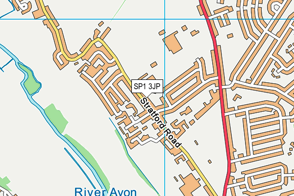 SP1 3JP map - OS VectorMap District (Ordnance Survey)