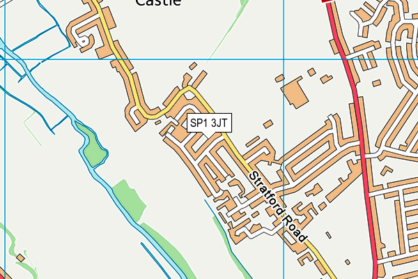 SP1 3JT map - OS VectorMap District (Ordnance Survey)