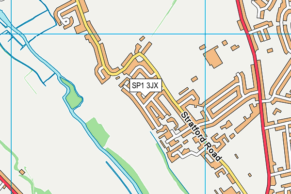SP1 3JX map - OS VectorMap District (Ordnance Survey)