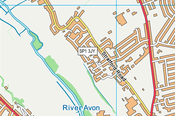 SP1 3JY map - OS VectorMap District (Ordnance Survey)