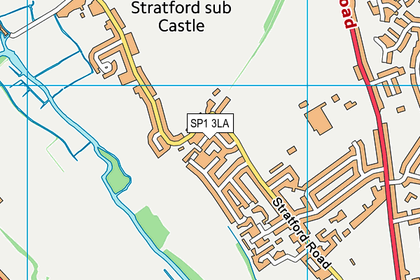 SP1 3LA map - OS VectorMap District (Ordnance Survey)