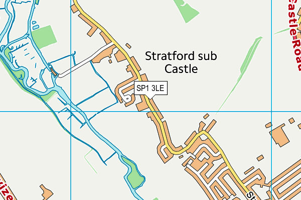 SP1 3LE map - OS VectorMap District (Ordnance Survey)