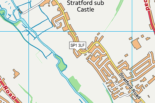 SP1 3LF map - OS VectorMap District (Ordnance Survey)