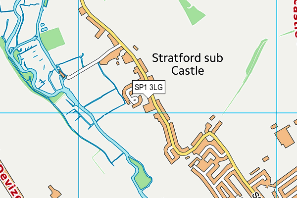 SP1 3LG map - OS VectorMap District (Ordnance Survey)