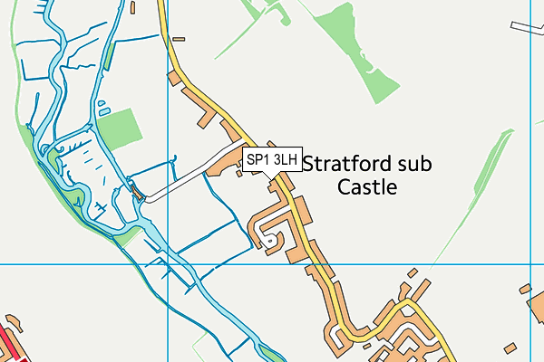 SP1 3LH map - OS VectorMap District (Ordnance Survey)