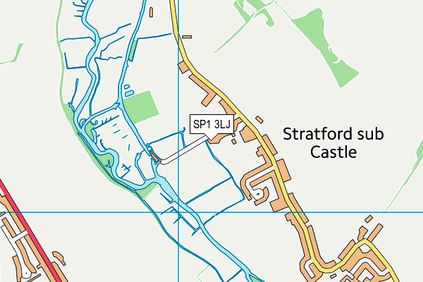 SP1 3LJ map - OS VectorMap District (Ordnance Survey)