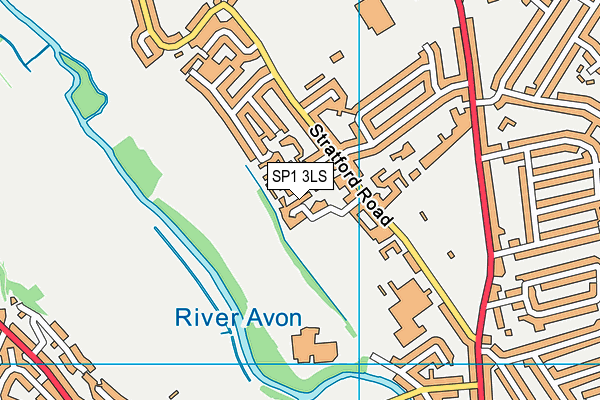 SP1 3LS map - OS VectorMap District (Ordnance Survey)