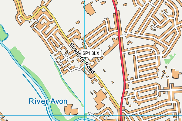 SP1 3LX map - OS VectorMap District (Ordnance Survey)