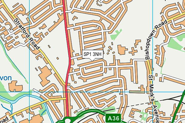 SP1 3NH map - OS VectorMap District (Ordnance Survey)