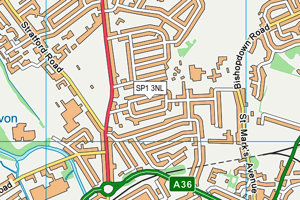 SP1 3NL map - OS VectorMap District (Ordnance Survey)