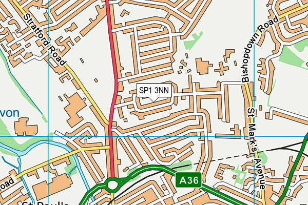 SP1 3NN map - OS VectorMap District (Ordnance Survey)