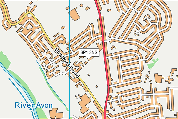 SP1 3NS map - OS VectorMap District (Ordnance Survey)