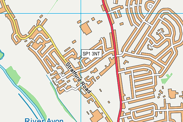 SP1 3NT map - OS VectorMap District (Ordnance Survey)