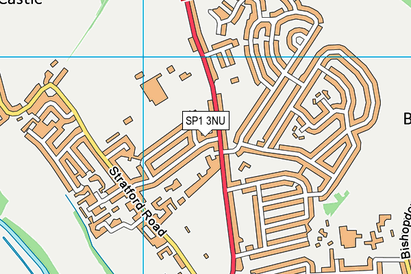 SP1 3NU map - OS VectorMap District (Ordnance Survey)