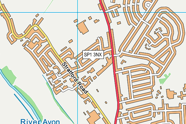 SP1 3NX map - OS VectorMap District (Ordnance Survey)