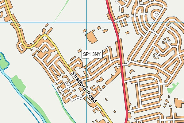 SP1 3NY map - OS VectorMap District (Ordnance Survey)