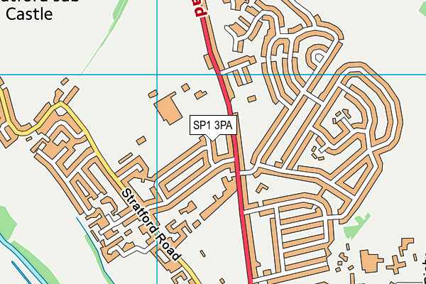 SP1 3PA map - OS VectorMap District (Ordnance Survey)