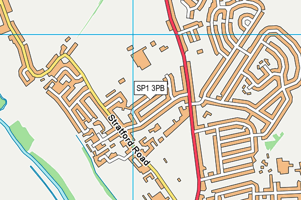 SP1 3PB map - OS VectorMap District (Ordnance Survey)