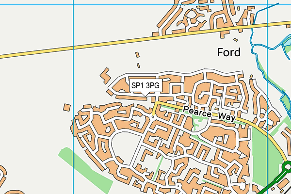 SP1 3PG map - OS VectorMap District (Ordnance Survey)