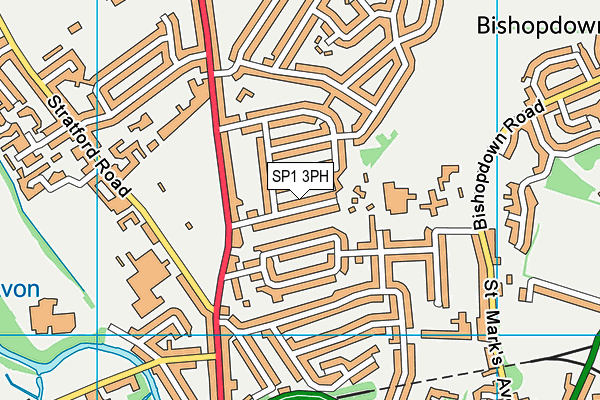 SP1 3PH map - OS VectorMap District (Ordnance Survey)