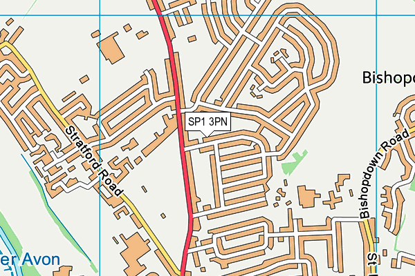 SP1 3PN map - OS VectorMap District (Ordnance Survey)