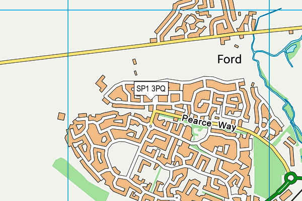 SP1 3PQ map - OS VectorMap District (Ordnance Survey)