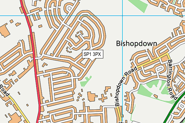 SP1 3PX map - OS VectorMap District (Ordnance Survey)