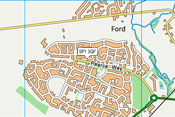 SP1 3QF map - OS VectorMap District (Ordnance Survey)