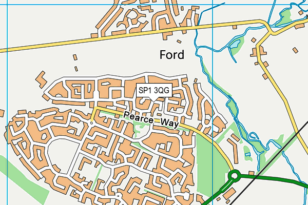 SP1 3QG map - OS VectorMap District (Ordnance Survey)