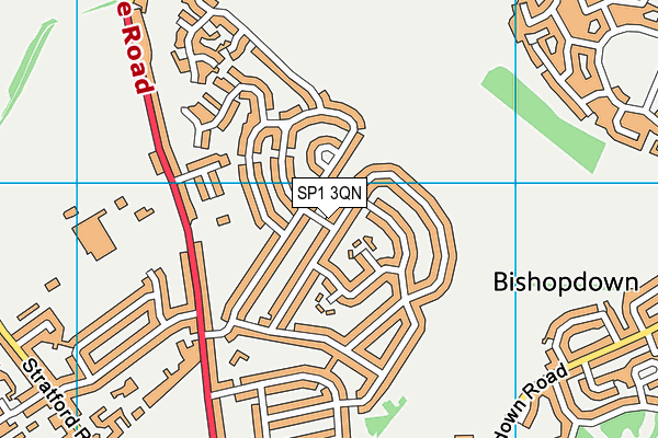 SP1 3QN map - OS VectorMap District (Ordnance Survey)