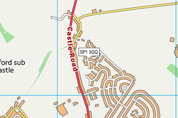 SP1 3QQ map - OS VectorMap District (Ordnance Survey)