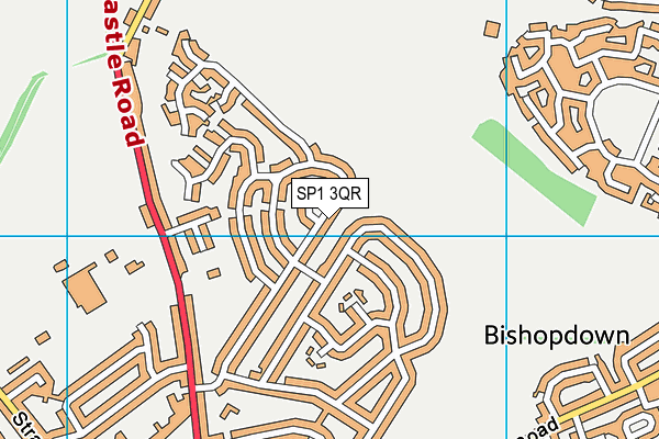 SP1 3QR map - OS VectorMap District (Ordnance Survey)