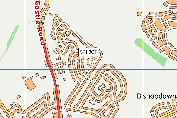 SP1 3QT map - OS VectorMap District (Ordnance Survey)