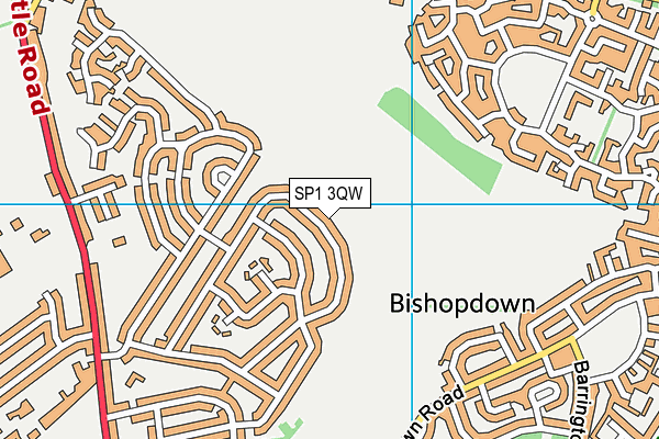 SP1 3QW map - OS VectorMap District (Ordnance Survey)