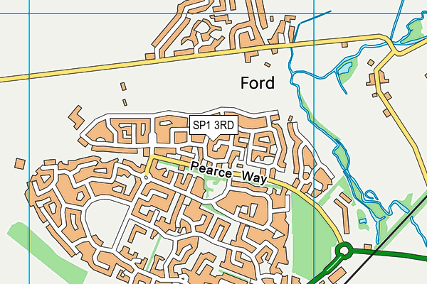 SP1 3RD map - OS VectorMap District (Ordnance Survey)