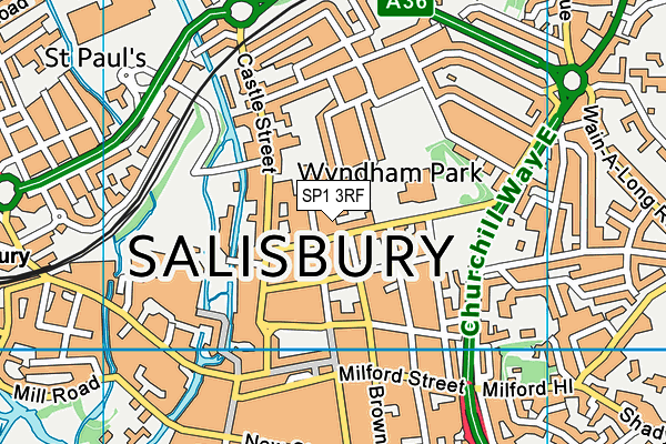 SP1 3RF map - OS VectorMap District (Ordnance Survey)