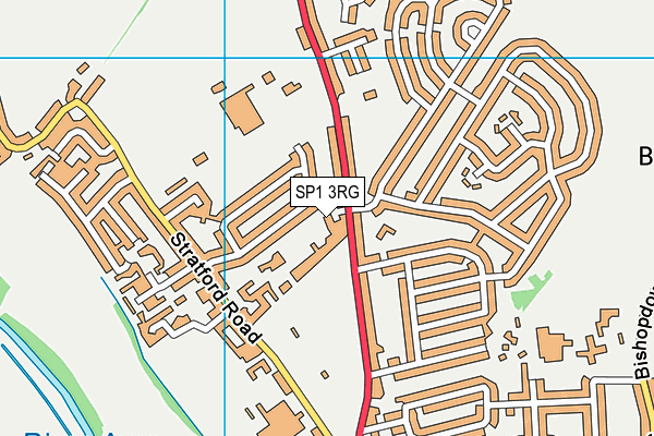 SP1 3RG map - OS VectorMap District (Ordnance Survey)